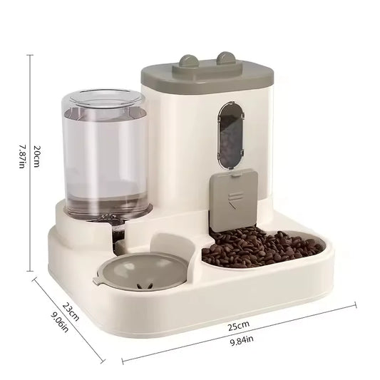 2-in-1 Pet Feeder and Automatic Water Dispenser
