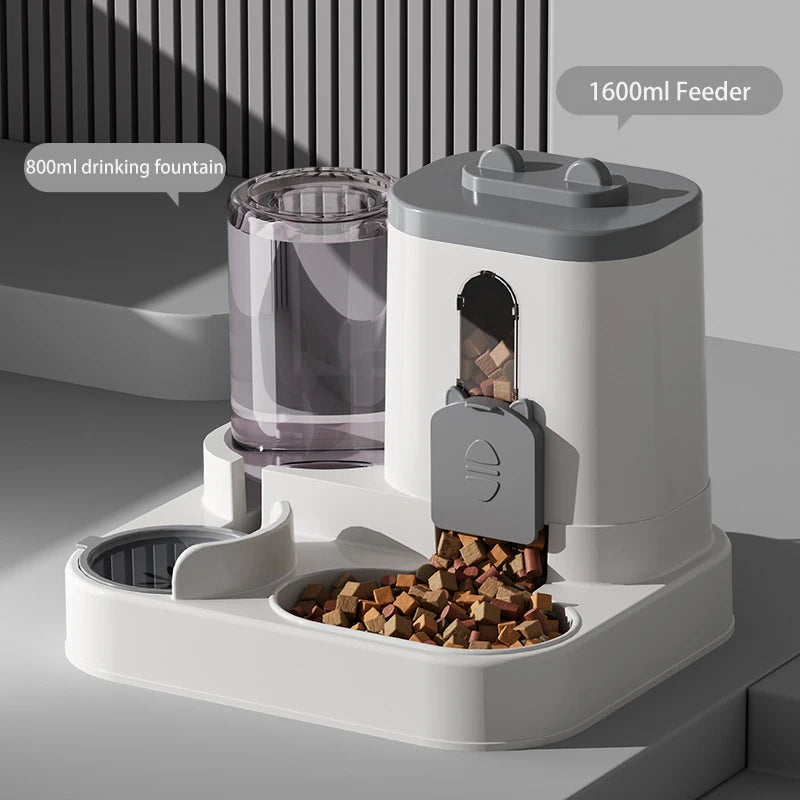 2-in-1 Pet Feeder and Automatic Water Dispenser