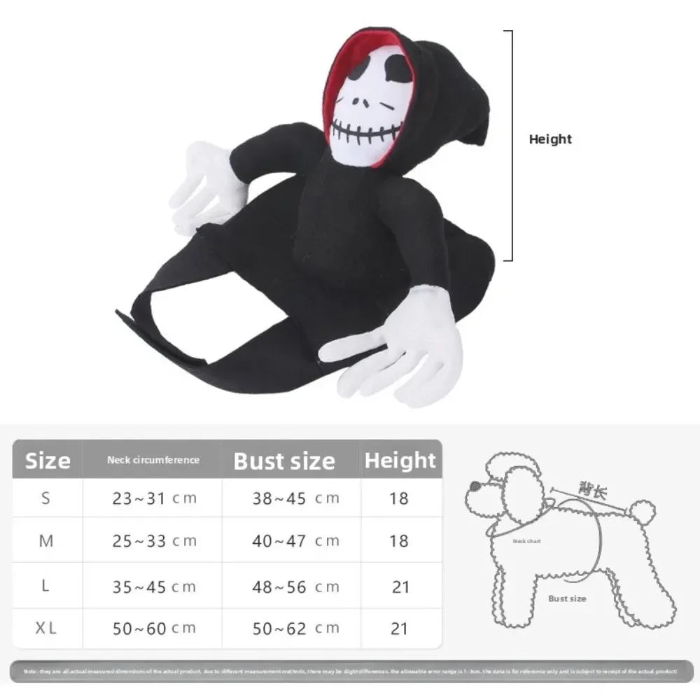 Grim Reaper Rider Dog Costume