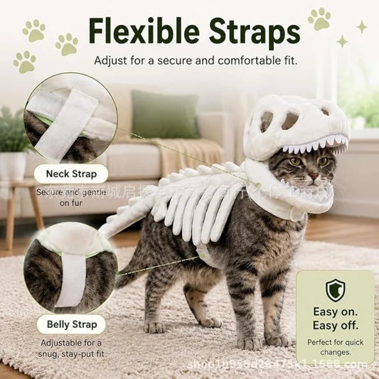 Dinosaur Skeleton Hooded Pet Costume