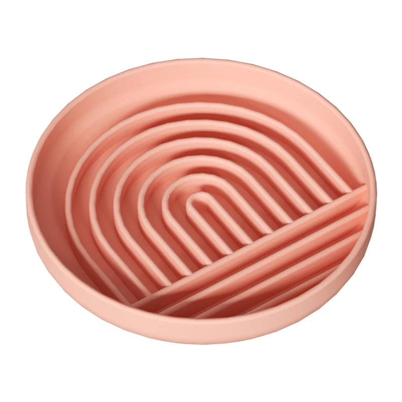 Round Slow Feeder Plate for Dogs & Cats