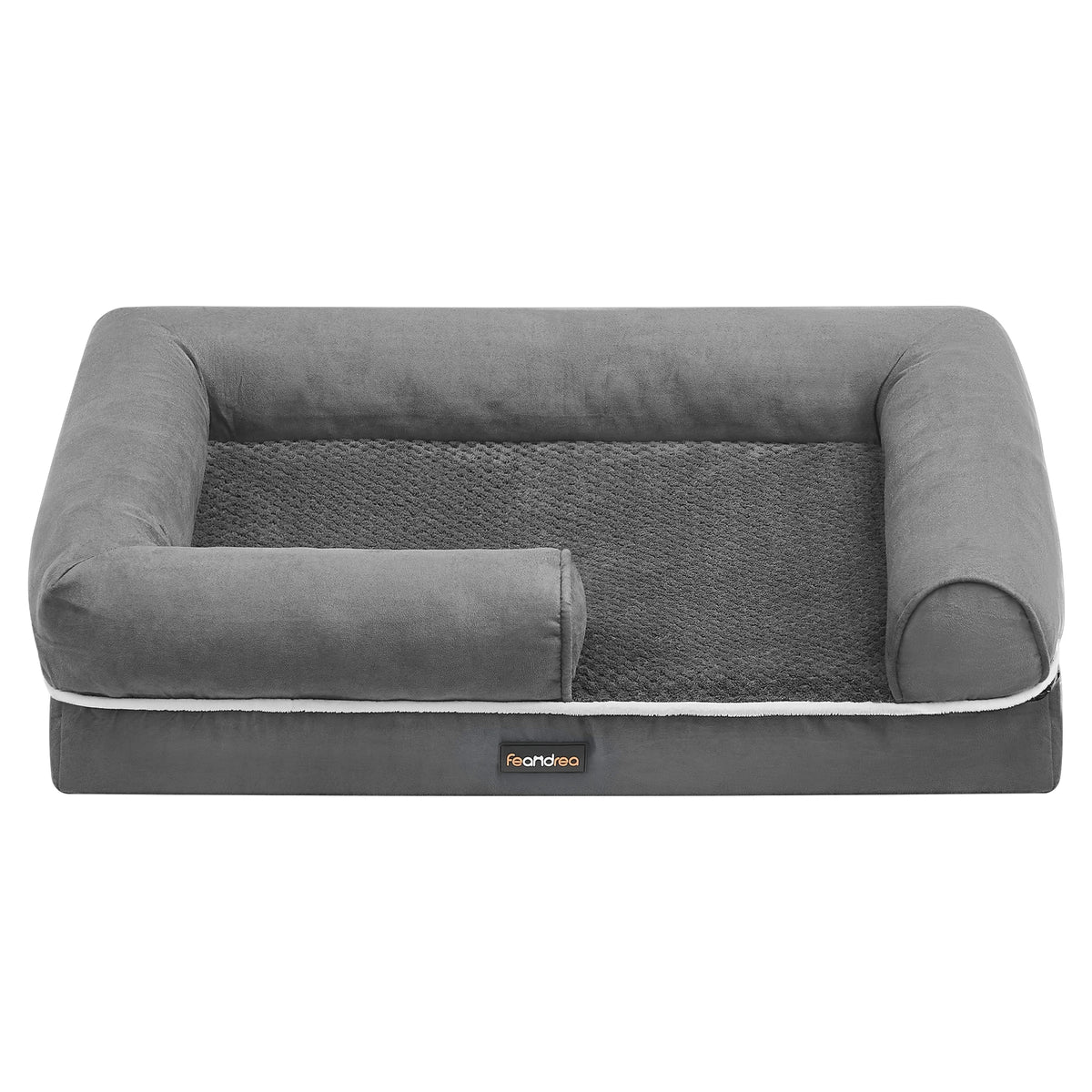 FEANDREA Supportive Dog Bed with Raised Sides & Washable Cover