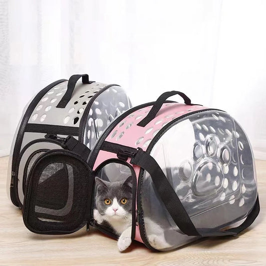 Portable Transparent Cat & Puppy Travel Carrier