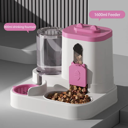 2-in-1 Pet Feeder and Automatic Water Dispenser