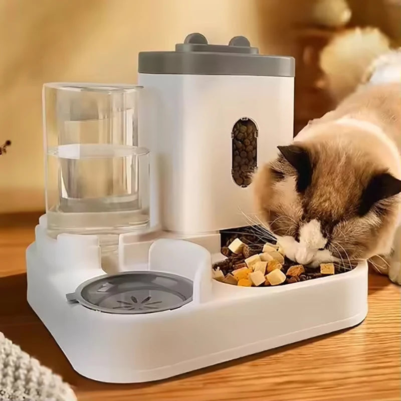 2-in-1 Pet Feeder and Automatic Water Dispenser
