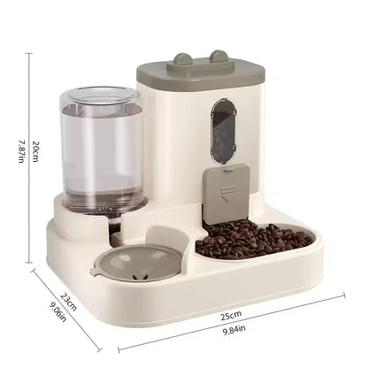 2-in-1 Pet Feeder and Automatic Water Dispenser