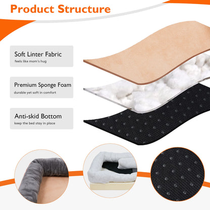 Large Orthopedic Dog Sofa Bed with Waterproof Liner | Washable Cover