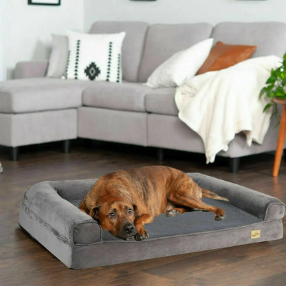 Large Orthopedic Dog Sofa Bed with Waterproof Liner | Washable Cover