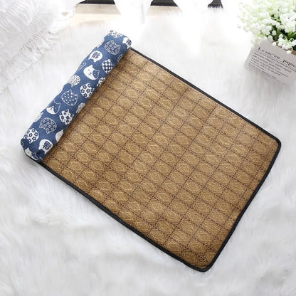 Summer Cooling Mat for Dogs & Cats with Built-In Pillow