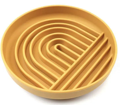 Round Slow Feeder Plate for Dogs & Cats