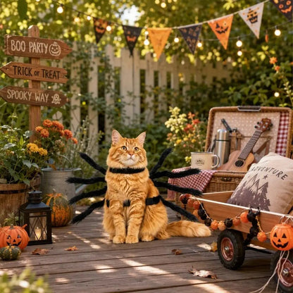 Furry Spider Halloween Costume for Cats & Dogs