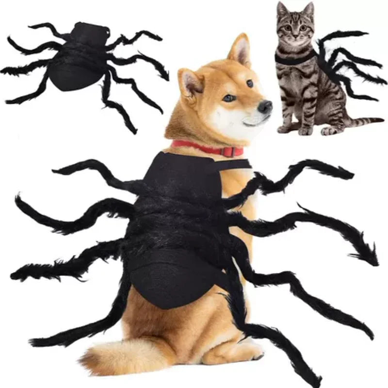 Furry Spider Halloween Costume for Cats & Dogs