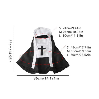Midnight Black & White Pet Cape