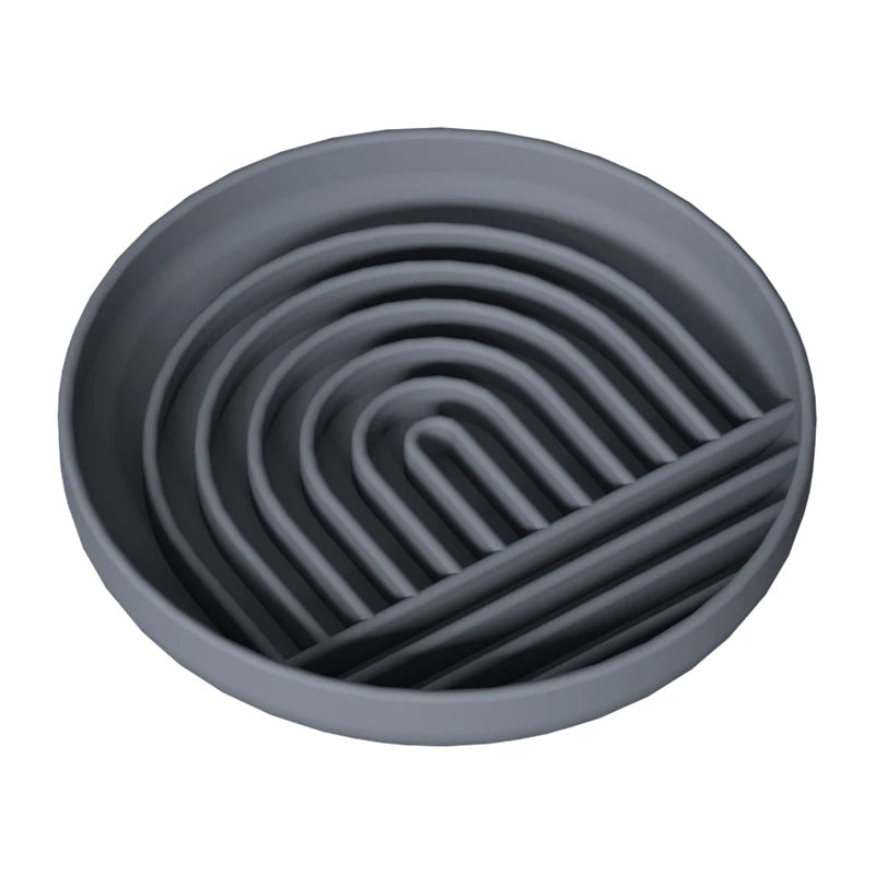 Round Slow Feeder Plate for Dogs & Cats