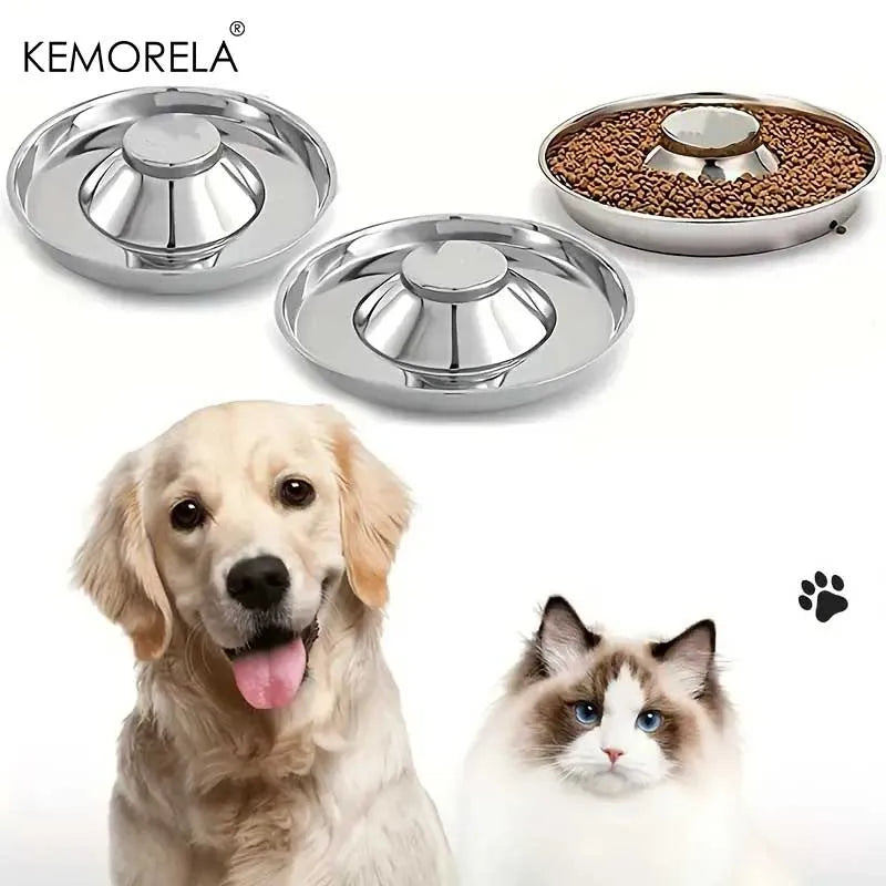 Stainless Steel Dog Slow Feeder Bowl