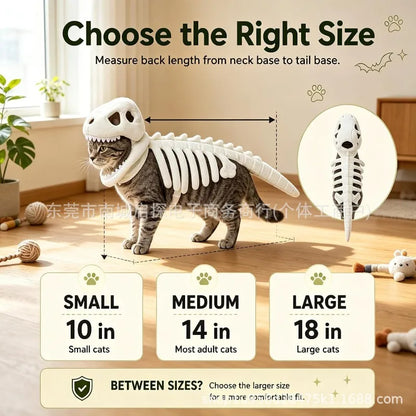 Dinosaur Skeleton Hooded Pet Costume