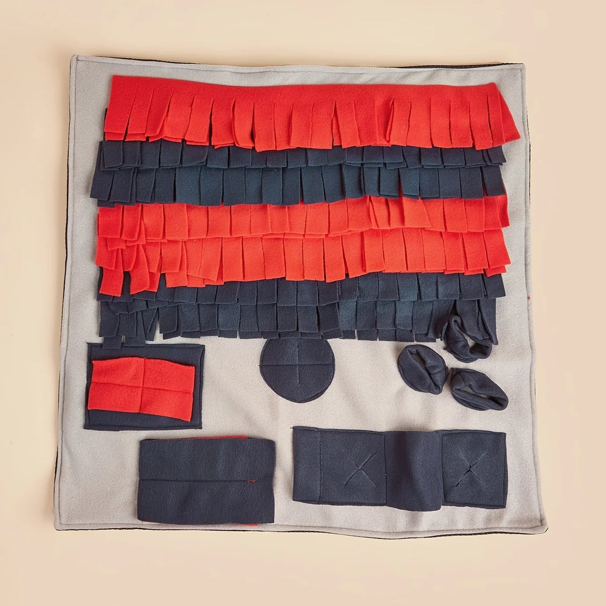 Square Dog Snuffle Mat for Slow Eating and Boredom Reduction
