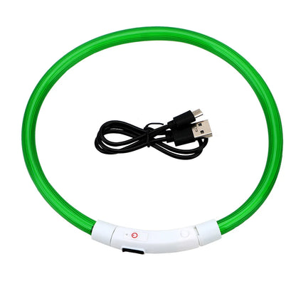 USB Rechargeable LED Dog Collar for Nighttime Visibility