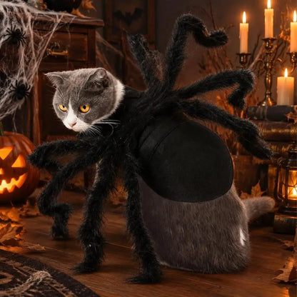 Furry Spider Halloween Costume for Cats & Dogs
