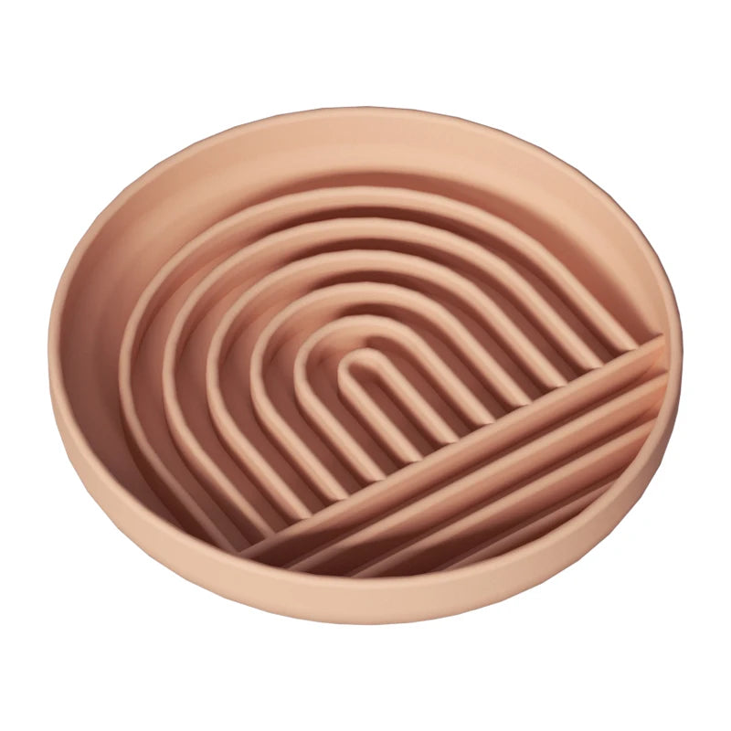 Round Slow Feeder Plate for Dogs & Cats
