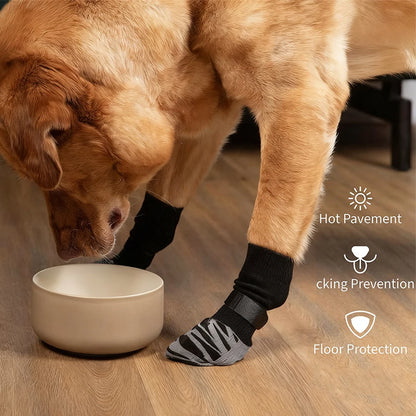 Anti-Slip Dog Socks for Indoor Traction | 4-Pack