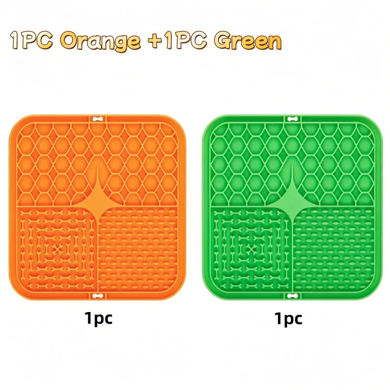 Pet Lick Silicone Mat Dogs Pet Slow Food Plate for Dog Bathing Distraction Silicone Dog Sucker Food Training Dog Feeder Supplies