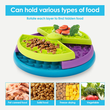 Puzzle Dog Slow Feeder Bowl with Toothbrush Set