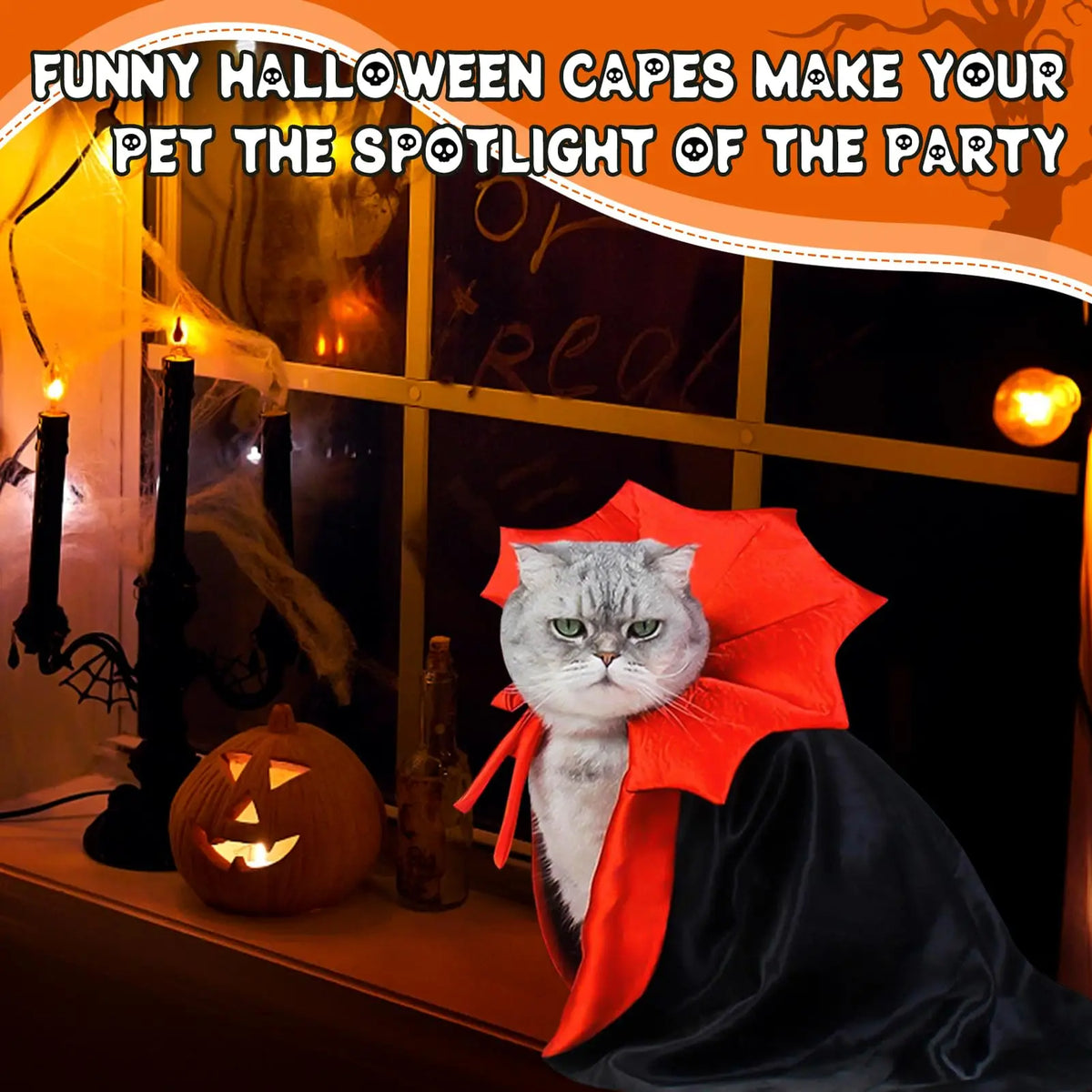 Red Vampire Cape for Cats & Dogs