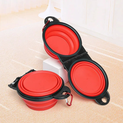 2-in-1 Collapsible Dog Travel Bowl