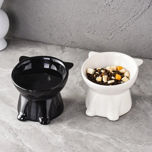 Elevated Anti-Slip Cat Slow Feeder Bowl