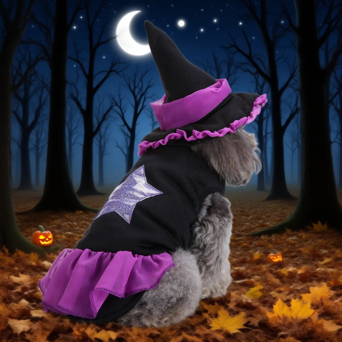 Witch Dress & Hat Costume for Pets