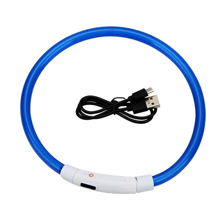 USB Rechargeable LED Dog Collar for Nighttime Visibility