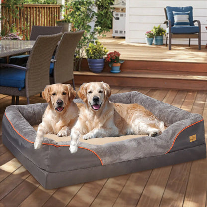 Large Orthopedic Dog Sofa Bed with Waterproof Liner | Washable Cover