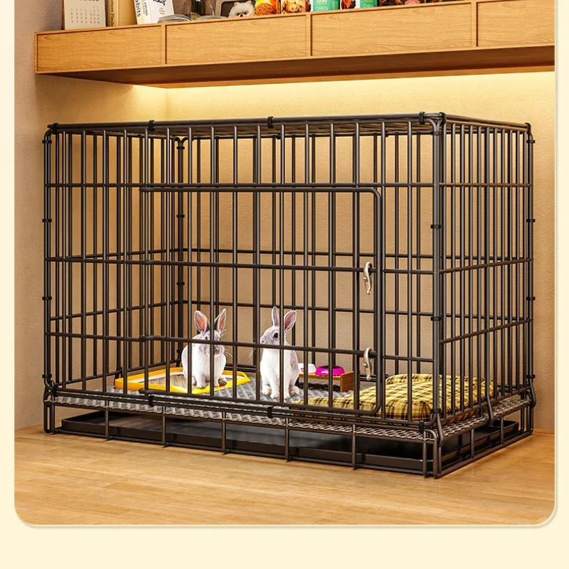 Small Indoor Folding Dog Cage Kennel with Toilet