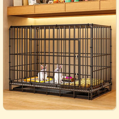 Small Indoor Folding Dog Cage Kennel with Toilet