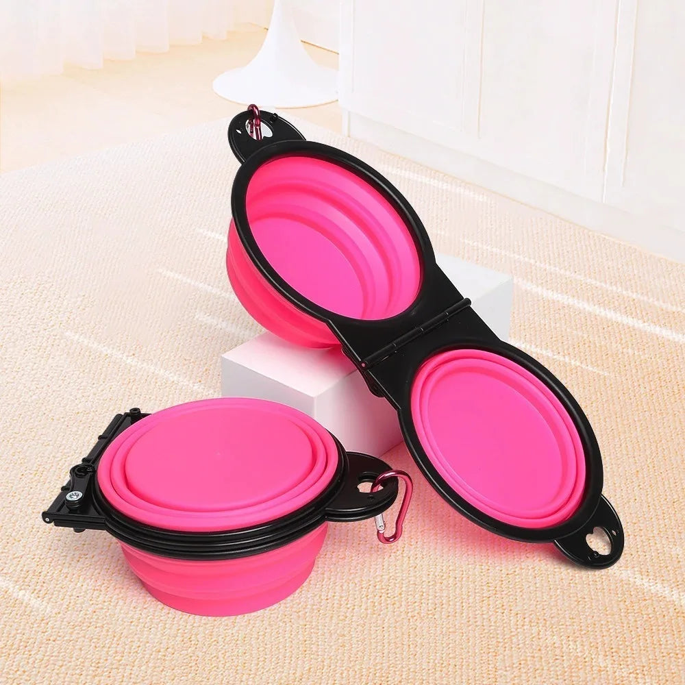 2-in-1 Collapsible Dog Travel Bowl