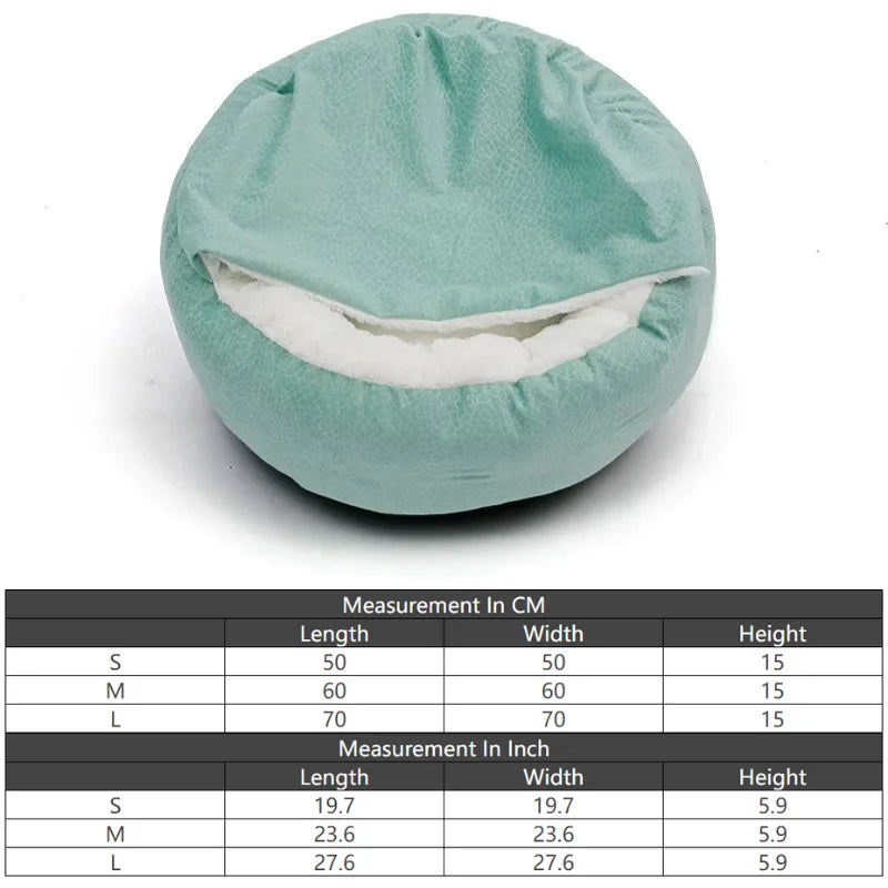 Warm Hooded Dog & Cat Bed with Blanket