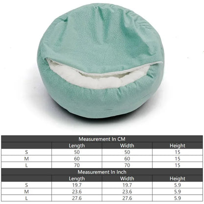 Warm Hooded Dog & Cat Bed with Blanket