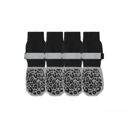 Anti-Slip Dog Socks for Indoor Traction | 4-Pack