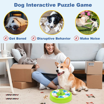 Dog Slow Feeder Bowl and Puzzle Toy Snack Dispenser