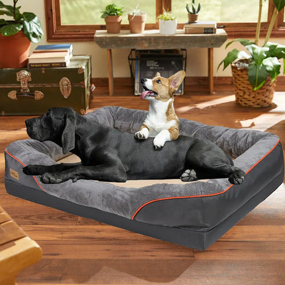 Large Orthopedic Dog Sofa Bed with Waterproof Liner | Washable Cover