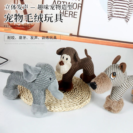 Squeaky Plush Dog Chew Toy | Interactive Boredom-Relief Toy