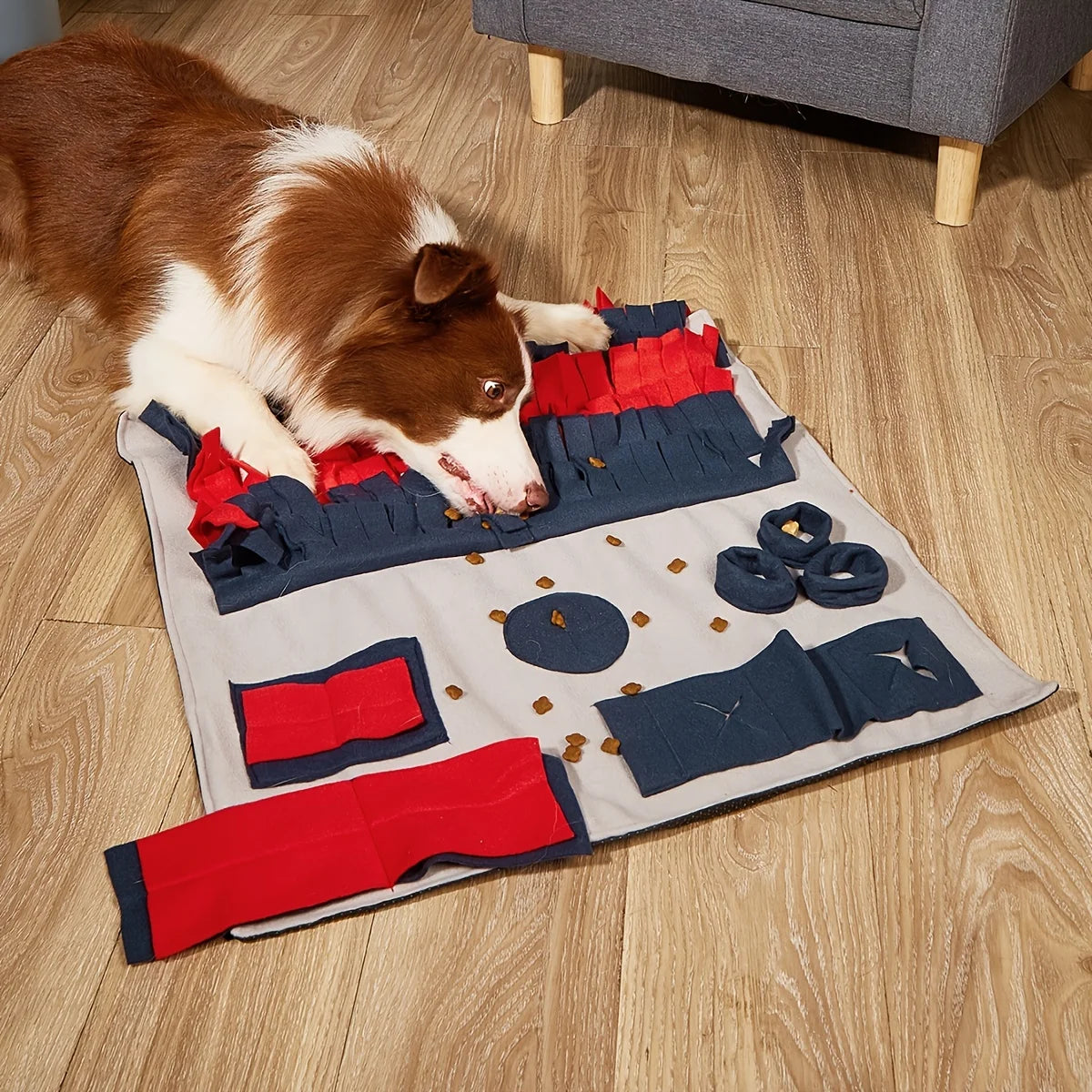 Square Dog Snuffle Mat for Slow Eating and Boredom Reduction