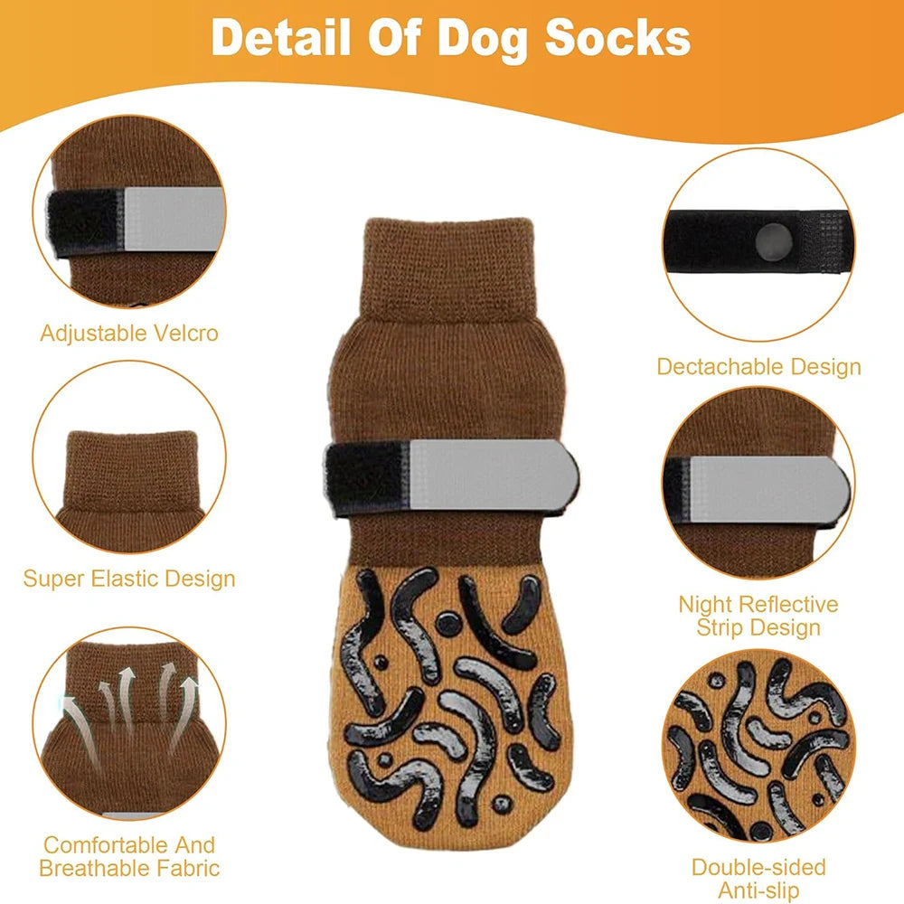 Non Slip Dog Socks Large Dog Grip Waterproof Socks Silicone