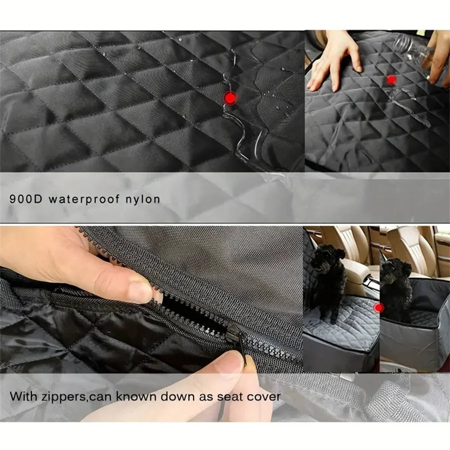 Fabric Quilted Waterproof Anti-Slip Dog Car Seat Cover