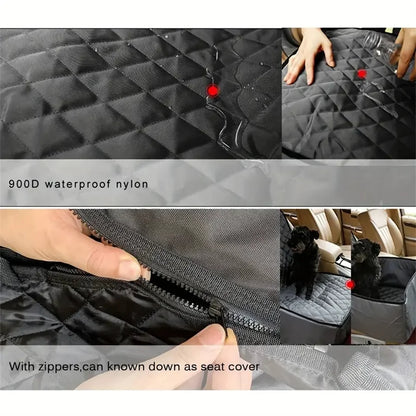 Fabric Quilted Waterproof Anti-Slip Dog Car Seat Cover