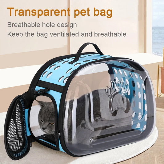 Portable Transparent Cat & Puppy Travel Carrier