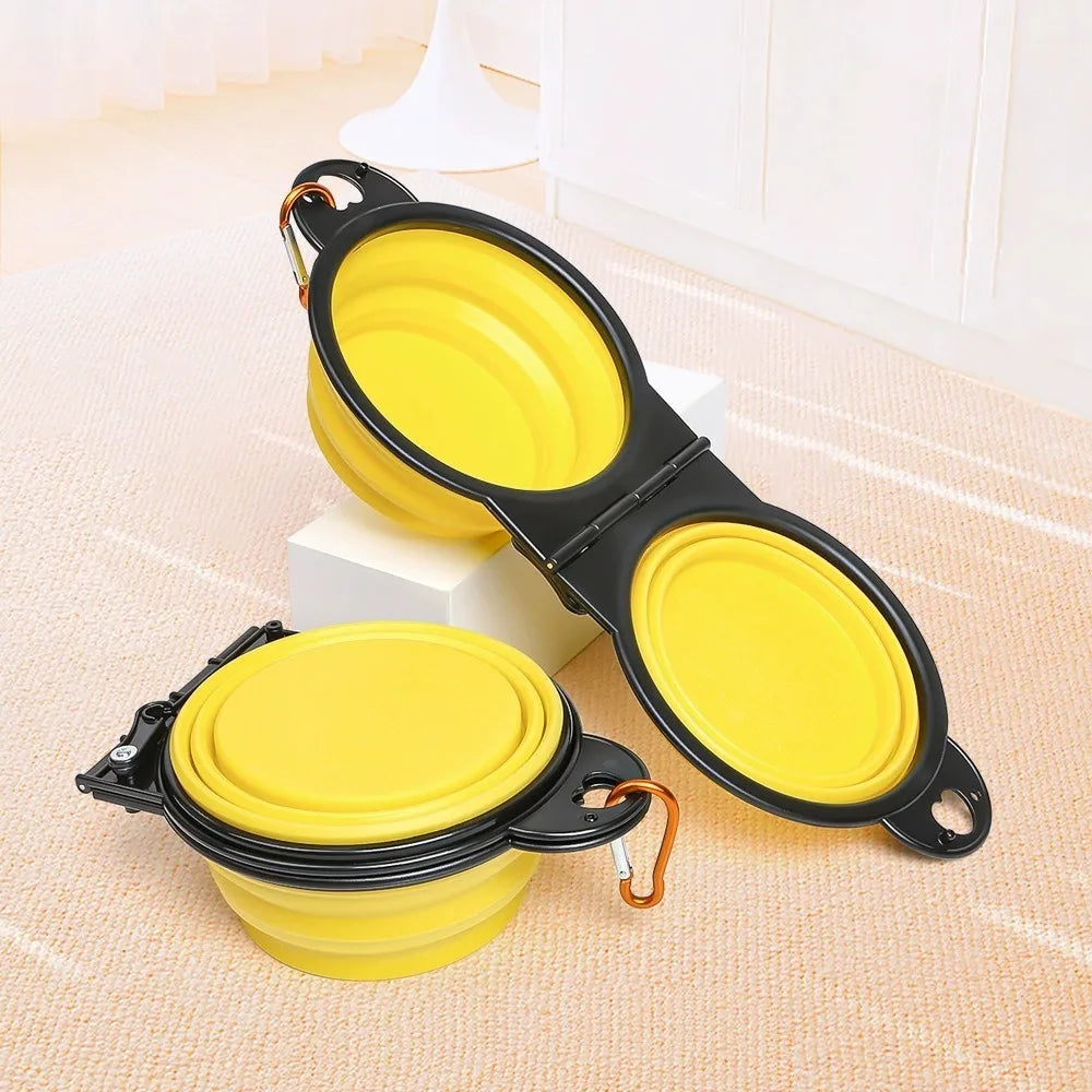 2-in-1 Collapsible Dog Travel Bowl