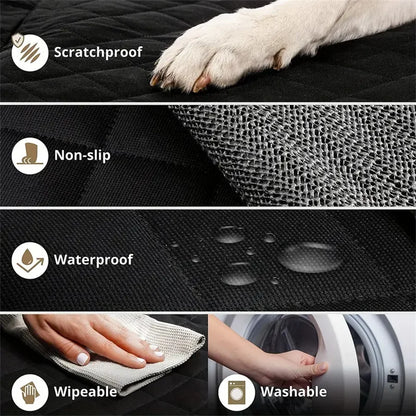 Fabric Quilted Waterproof Anti-Slip Dog Car Seat Cover