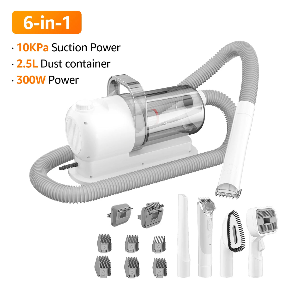 6-in-1 Pet Grooming Vacuum Kit